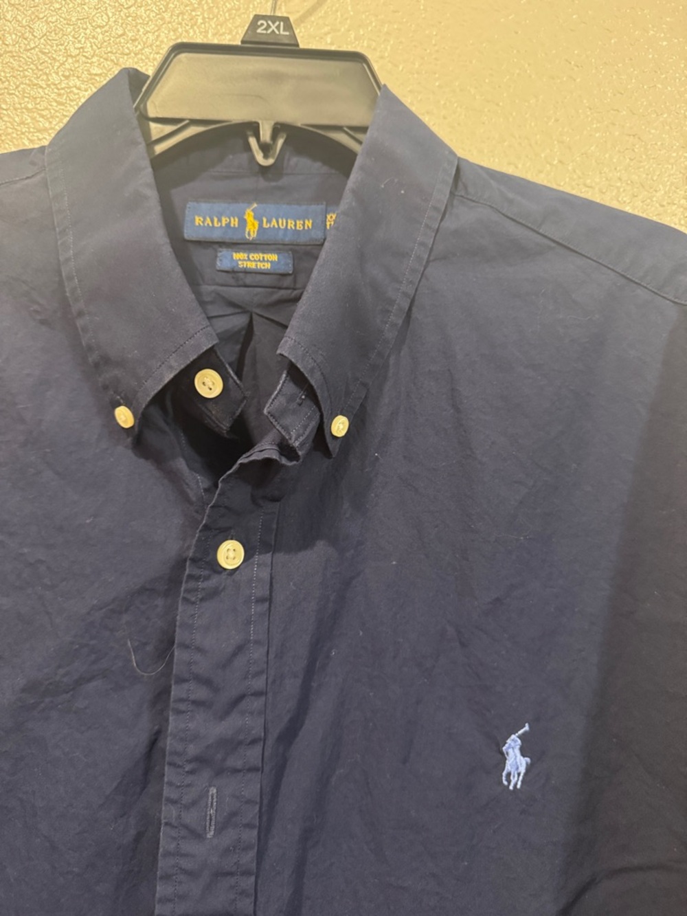 Ralph Lauren Navy Button-Down Polo Logo Shirt